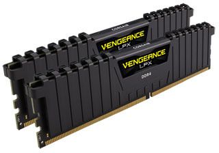 CORSAIR DDR4 2400MHz 16GB 2 x 288 DIMM Unbuffered 14-16-16-31 Vengeance LPX Black Heat spreader 1.20V